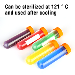 SCIENCE LAB Science primaire Jumbo tubes à essai avec support, ensemble de 10 tubes, ustensiles en plastique de laboratoire, tube de laboratoire pour les tests 6