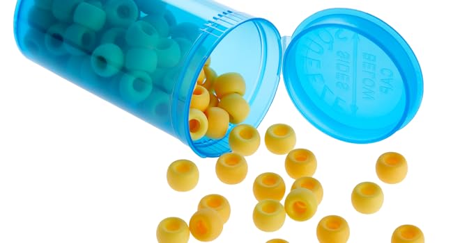 250 flacons de comprimés vides avec capuchon, flacons de médicaments en plastique de 13 drams pour médicaments sur ordonnance, compléments alimentaires 3