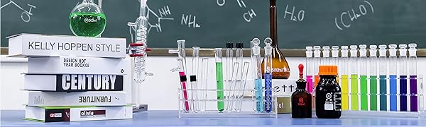 Tubes d'essai, 50 ml - Borosilicate 3,3 verre - Pares épaisses de 1,2 mm, bord perlé - Durabilité thermique et chimique supérieure 0