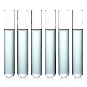 Tubes d'essai, 50 ml - Borosilicate 3,3 verre - Pares épaisses de 1,2 mm, bord perlé - Durabilité thermique et chimique supérieure 1