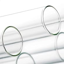 Tubes d'essai, 50 ml - Borosilicate 3,3 verre - Pares épaisses de 1,2 mm, bord perlé - Durabilité thermique et chimique supérieure 3