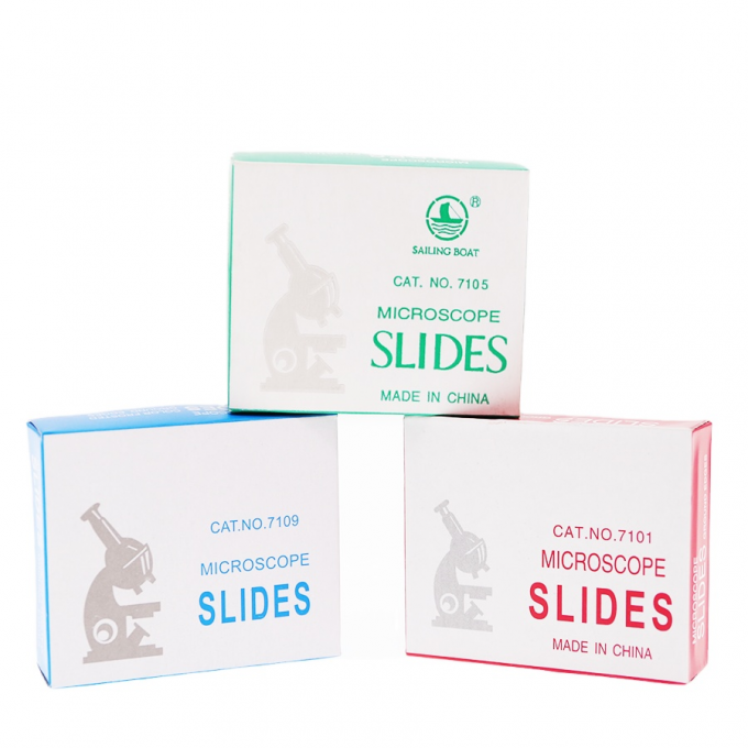Slide de verre pour microscope vide pour expérience en biologie Slides de fin de microscope congelés préparés 7105 7109 0