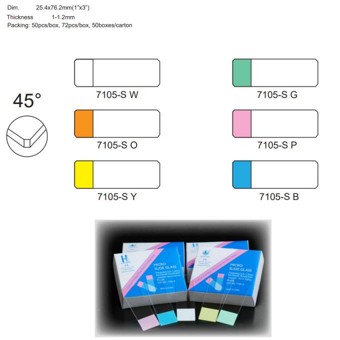 Slide de verre pour microscope vide pour expérience en biologie Slides de fin de microscope congelés préparés 7105 7109 3
