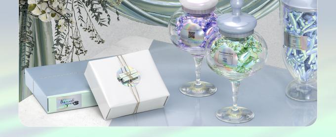 Étiquette thermique ronde holographique autocollants cercle 2 pouces imprimable arc-en-ciel imprimante thermique autocollants 2