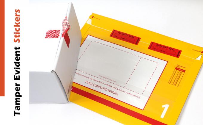 Transfert contrefaçon preuve de sécurité garantie nulles joints / autocollants contrefaçon de sécurité pour le paquet réutilisable ((1 x 3,35 pouces 0
