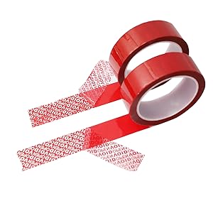 Tape de sécurité rouge numérotée en série (48 mm X 50 m X 2 mil, 100% de transfert total, ultra-épais  Void ) 4