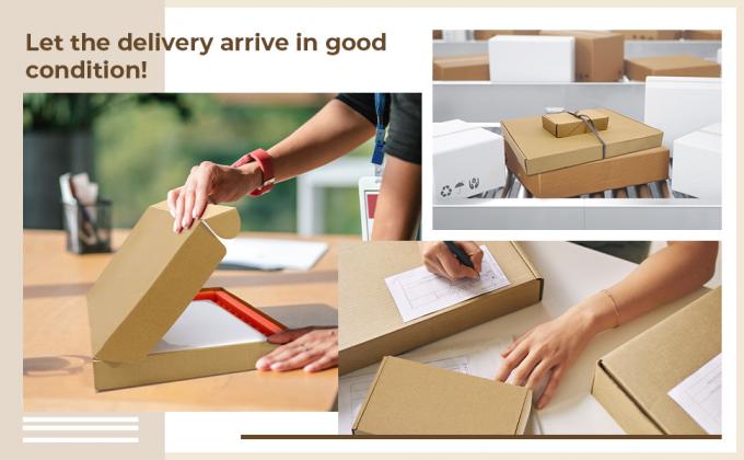 16.7 x 13 x 2,5 pouces boîte d'expédition portable boîte de messagerie sécurisée Kraft boîtes aux lettres pour l'emballage portable en mouvement avec chargeur 7