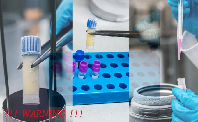 2 ml de petits flacons en plastique avec capuchon à vis Tubes d'échantillonnage Cryotubes, Matériau PP, exempt de DNase, RNase, ADN humain 3