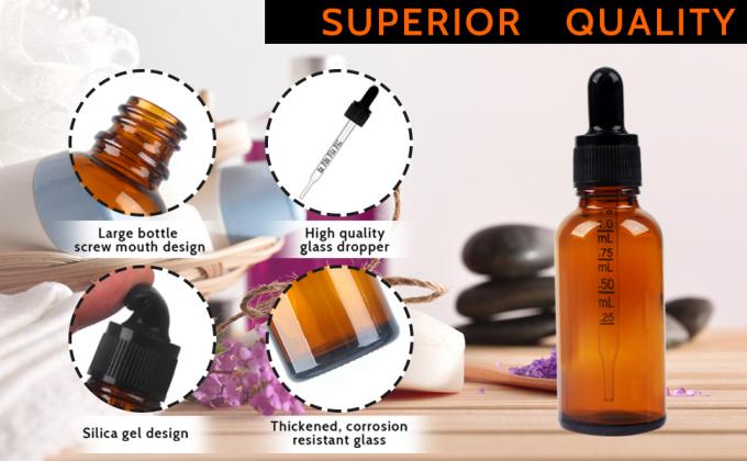 Bouteilles à goutte à goutte 5 PCS Bouteille à goutte à goutte Amber avec entonnoirs et pipettes de transfert, Bouteilles de teinture en verre avec goutte à goutte 10 ml 1