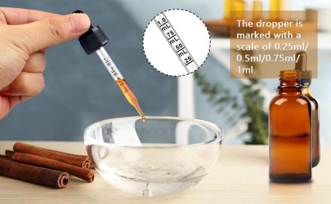 Bouteilles à goutte à goutte 5 PCS Bouteille à goutte à goutte Amber avec entonnoirs et pipettes de transfert, Bouteilles de teinture en verre avec goutte à goutte 10 ml 3