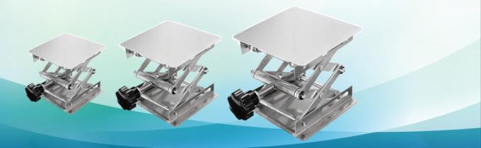 Table de levage en acier inoxydable contrôle manuel de laboratoire utilisation table de levage jack bureau ascenseur ciseaux de laboratoire 0