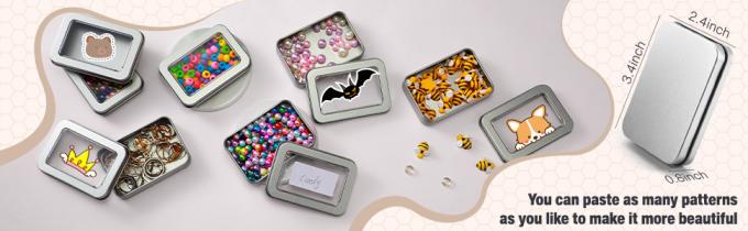 Boîtes en ferraille métallique Boîtes en ferraille métallique avec couvercles Boîtes de stockage claires Boîtes de stockage vides Boîtes d' étui Boîtes rectangulaires 5