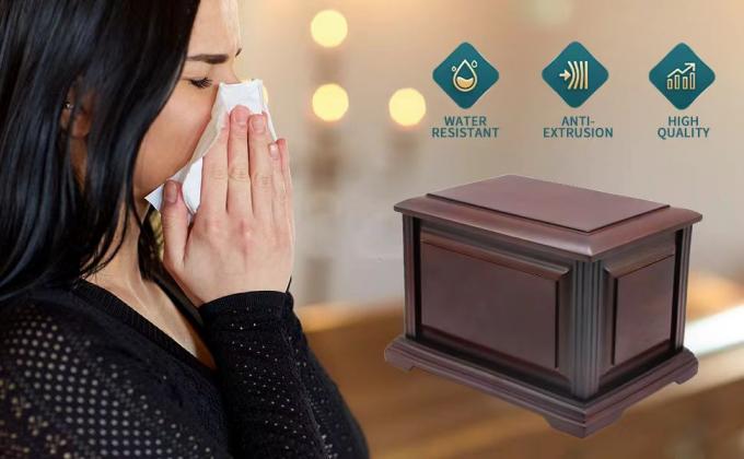 Urne de crémation en bois extra-grande faite à la main, boîte et cercueil pour cendres humaines Urnes pour enterrement d'adultes pour hommes 2