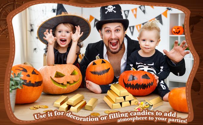 Des barres d'or une fausse boîte cadeau pour une fête d'Halloween 3