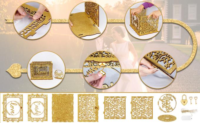 Wedding card box with light