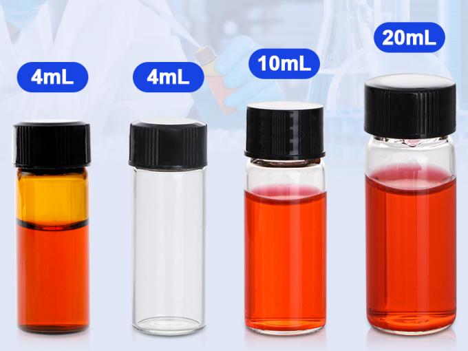 Flacons en verre avec capuchon à vis, flacons d'échantillons liquides clairs, flacons de laboratoire/de voyage pour l' huile essentielle, parfum 3