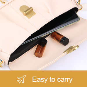 Bouteilles d'huile pour les huiles essentielles, 36 pcs 2 ml (5/8 Dram) Bouteilles en verre ambre, réducteurs d'orifice et capuchons noirs 4