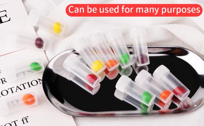 7 ML Flacons en plastique avec couvercle Bouteilles d' &eacute;chantillons Flacon Flacons en plastique avec bouchon Flacons en plastique pour petits articles 2