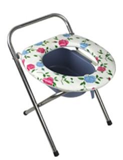 Chaise commode pliante légère avec charge supérieure facilement amovible, fauteuil commode, toilette portable 17