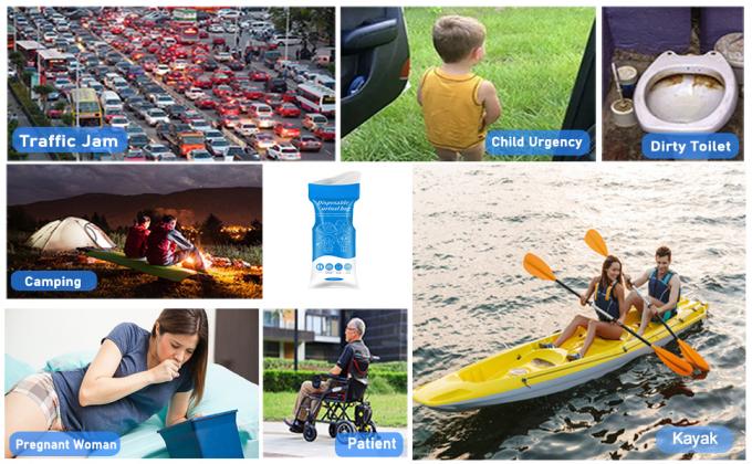 Sacs d'urine, sacs d'urine pour camping, sacs d'urine jetables, sacs d'urine de voyage, toilettes d'urgence portable pour les embouteillages 5