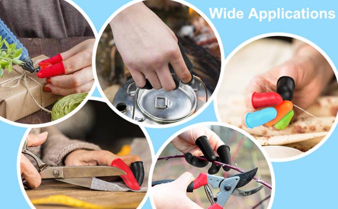 Couvertures de doigts en caoutchouc, protecteur de doigts en silicone, manches, conseils de protection, bout de doigt, couvertures de pouce, coussinets pour colle chaude 10