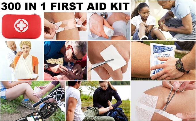 fournitures médicales d'urgence de traumatisme boîte imperméable rouge emballée, parfait pour la voiture 2