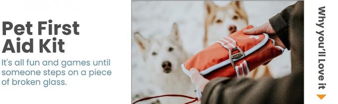 Kit de premiers secours pour animaux de compagnie, fournitures infirmières de 105 pièces avec collier d'urgence, instructions de premiers secours et plus idéal pour la maison 0