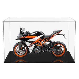 Casse d'affichage acrylique transparente, boîte d'affichage auto-assemblable avec base acrylique noire, boîte de comptoir Cube Organizer Stand Riser 3