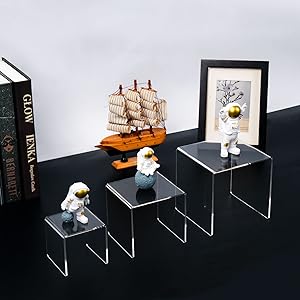 2 ensembles, 3 niveaux de vitrines pour Amiibo Funko Pop Figures, dessert, bijoux 9