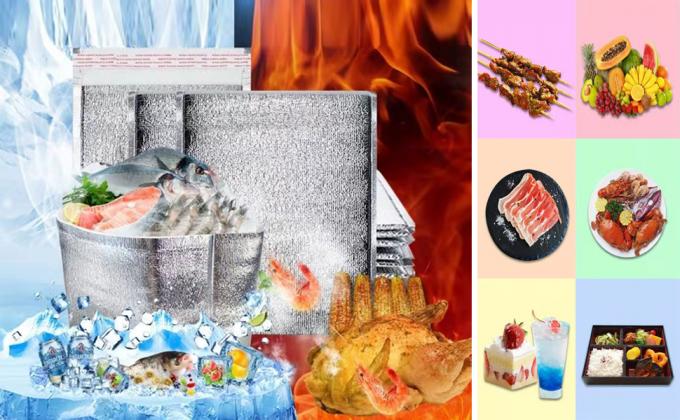 Sacs isolants réutilisables Boîtiers thermiques 13 x 8,5 x 12 Boîtiers métallisés pour boîtiers de déjeuner 5