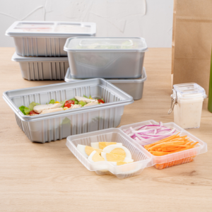 11.8 x 5.9 x 15 pouces sac chaud et froid, 1 sac isolé à trois couches - poignées de verrouillage rapide, étanche, vert et argenté 2