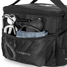 Gros sac m&eacute;dical isol&eacute; avec diviseurs r&eacute;glables, sac de traumatisme facile &agrave; nettoyer, sac de stockage de fournitures m&eacute;dicales pour la maison 3