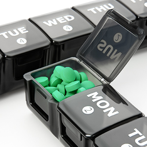 Grand organiseur de pilules mensuelles, XL 4 semaines boîte de pilules, boîtes de pilules organisées par semaine, grand compartiment contenant des pilules 2