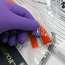 Sacs de preuve de police, sacs de sécurité de la sécurité publique, conteneur de preuves de la scène de crime, 6" x 8", 100 paquets 3