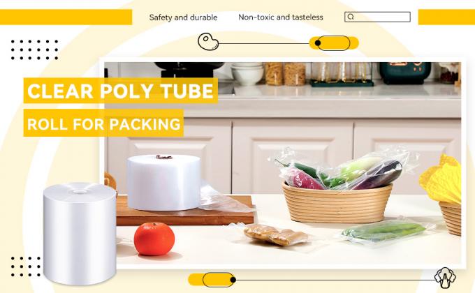 Polyéthylène en rouleaux de tubes plats de 3 "Wx100"x1,5 mil. Pour l'emballage et la fabrication de sacs poly (3"x100") 0