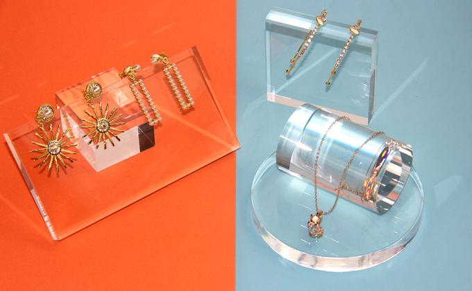 Cylindre acrylique cube photo ronde accessoires, blocs d'affichage acrylique solide transparent pour la photographie bijoux de boutique 2