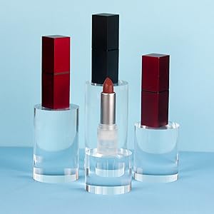 Cylindre acrylique cube photo ronde accessoires, blocs d'affichage acrylique solide transparent pour la photographie bijoux de boutique 4