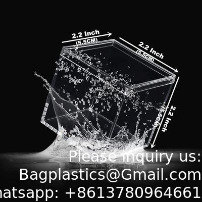 qualité  Acrylic Plastic Square Cube Small Box with Lid Decorative Storage Boxes Jewelry Display Mini Container for Home Candy usine