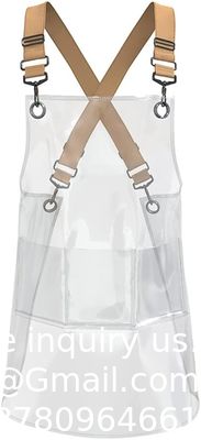 qualité  Barber Apron Cross-back Adjustable Apron With 3 Pockets Hair Salon Work Apron for Hair Stylist (22.8” W 25.5” L) usine