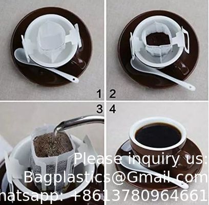 Le sachet filtre accrochant jetable d'égouttement d'oreille, l'utilisation pour la maison, extérieurs portatifs, le voyage, camping, bureau, et sur disparaissent