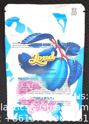 Le support de preuve d'odeur de toucher doux vers le haut de l'enfant de empaquetage comestible de poches résistant a imprimé 3,5 sacs faits sur commande de Mylar