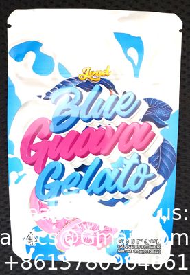 Le support de preuve d'odeur de toucher doux vers le haut de l'enfant de empaquetage comestible de poches résistant a imprimé 3,5 sacs faits sur commande de Mylar