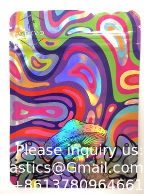 Le support de preuve d'odeur de toucher doux vers le haut de l'enfant de empaquetage comestible de poches résistant a imprimé 3,5 sacs faits sur commande de Mylar