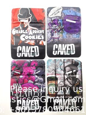 Le support de preuve d'odeur de toucher doux vers le haut de l'enfant de empaquetage comestible de poches résistant a imprimé 3,5 sacs faits sur commande de Mylar