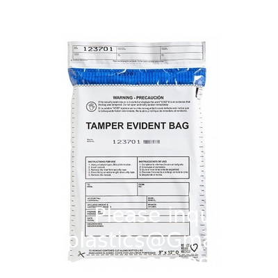 Sac de bande vide, sac de preuves, sacs de sécurité en plastique d'examen sacs de sécurité de Transit d'expédition en papier sacs inviolables