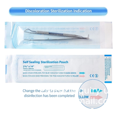 Sac d'emballage de désinfection médicale, pochette auto-scellante, pochettes de stérilisation, sacs de stérilisation, stérilisation auto-scellante