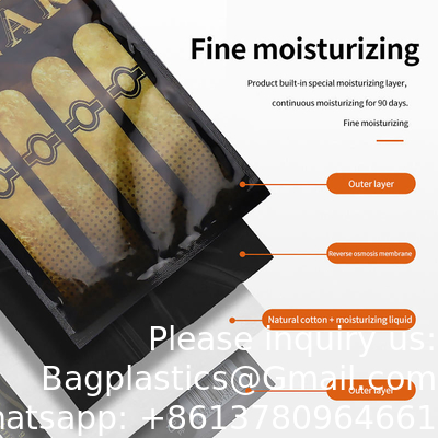 Pochettes d'impression personnalisées avec fermeture à glissière, sacs à cigares de tabac résistants à l'humidité, sac d'emballage de cigares à fermeture éclair