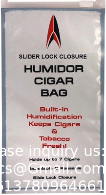 Pochettes d'impression personnalisées avec fermeture à glissière, sacs à cigares de tabac résistants à l'humidité, sac d'emballage de cigares à fermeture éclair