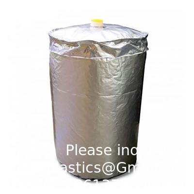 Sacs inférieurs ronds flexibles de revêtement de tambour de sachet en plastique de papier d'aluminium de gousset, en rond inférieurs, sac inférieur de la place IBC