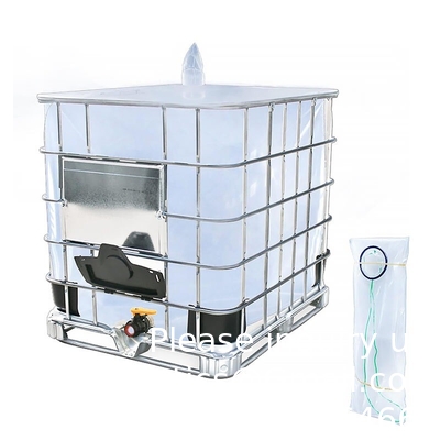 Revêtement de réservoir Ibc 1000l, conteneur Ibc personnalisé, sac intérieur Pe, revêtement Ibc 1000l, sac de 1400 L, sac en vrac, jus